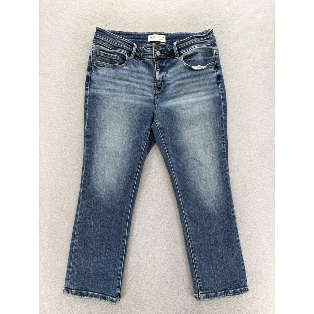 Buckle BKE Payton Straight Jeans Womens 30 Blue Med Wash Mid Rise Stretch Grunge